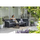 Keter Hoekbank Loungeset Rosalie + Tuintafel Lyon 6 Personen 222x172cm