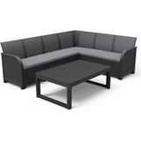 Keter Hoekbank Loungeset Rosalie + Tuintafel Lyon 6 Personen 222x172cm (+ Gratis Koelbox) | Loungesets