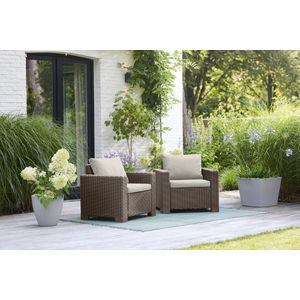 Allibert California Tuinstoel - 2 stuks - 83x68x71,5cm - Cappuccino