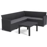 Keter Marie Hoek Loungeset met Orlando Tafel - 6 personen - Antraciet