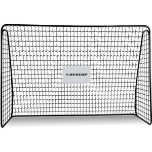 Dunlop Voetbaldoel - Voetbal Goal 300 x 205 x 120 cm - Voetbalgoal Groot - Buitenspeelgoed voor Kinderen en Volwassenen - Snelle Montage - Voetbal Training Doel - Metaal - Zwart