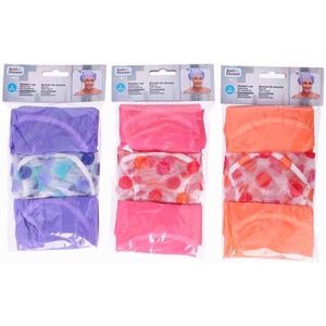 douche muts/cap shower cap 3 stuks