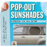 All Ride - Zonnescherm - Zwart - Nylon - Set van 2 stuks