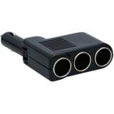 All Ride - 3-Weg Verdeelstekker - Zwart - Kunststof/Metaal - 12/24Volt