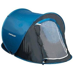 Dunlop Pop Up Tent - Blauw/ Grijs/ Wit - 2 Persoons