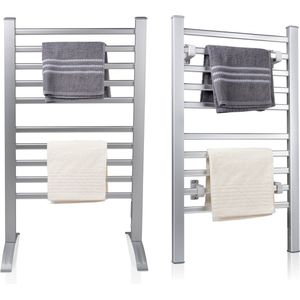Dirt Devil Elektrische Handdoekradiator - Handdoekrek Badkamer - Vrijstaand of Wandmontage - Aluminium