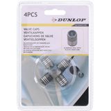 Dunlop - Ventieldoppen - Aluminium - Zilvergrijs - Set van 4