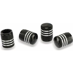 Dunlop Ventieldoppen Av Aluminium Zwart 4 Stuks