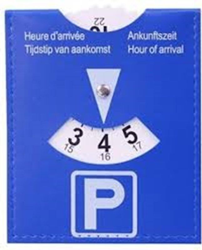 1 stuks Parkeerschijf blauw 15 x 11 cm