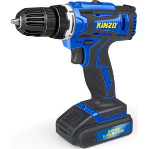 Kinzo Accuboormachine - 14.4V - Blauw - Draadloze Boormachine - Variabele Snelheid