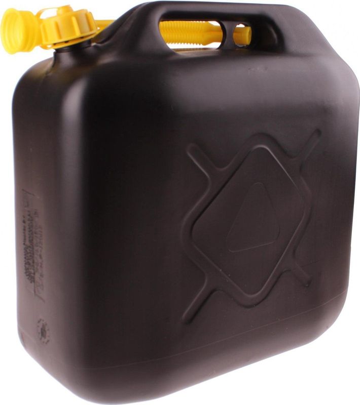 Dunlop - Jerrycan - 20 Liter - Zwart/Geel - UN-Gecertificeerd voor Gevaarlijke Vloeistoffen