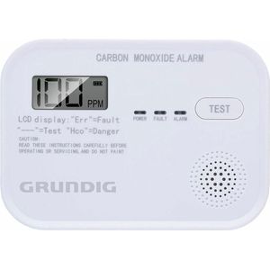 Grundig Koolmonoxidemelder - Sensor - Display - Temperatuurweergave - Testknop - 85 dB