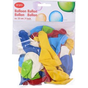 Bunte Luftballons - 50 Stück - 23 cm - Latex