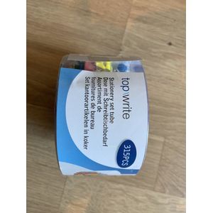 Topwrite - Stationery Set - 315 Stuks - Inclusief Elastieken - Punaises - Clips - Paperclips