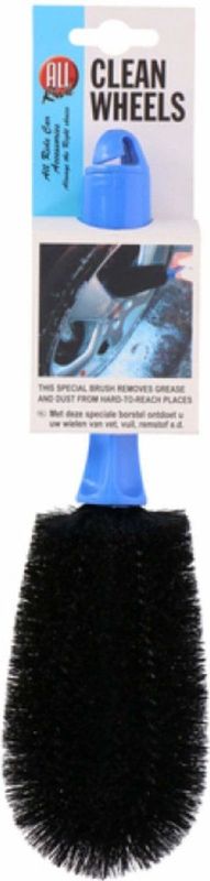 All-Ride - Velgenborstel - U-vorm - Kunststof haren - Blauw - 28 cm