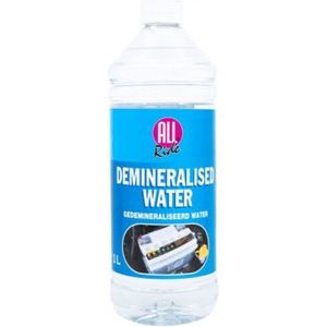 All ride Gedestilleerd water - 1 fles van 1 liter - Gedemineraliseerd water - Accu water - Strijk water