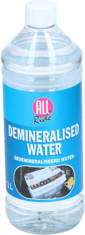 All ride Gedestilleerd water - 1 fles van 1 liter - Gedemineraliseerd water - Accu water - Strijk water