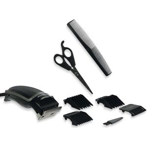 DUNLOP Tondeuse - Krachtige 3 Watt Motor - met Snoer - 4 Opzetkammen - met Schaar en Kam