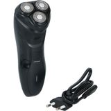 Dunlop Scheerapparaat met Trimmer - Oplaadbaar - 3 Koppen - Reinigingsborsteltje - Zwart