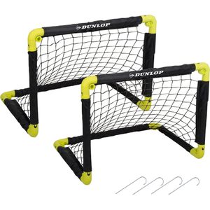 Dunlop voetbaldoel - voetbaldoel - mini-doel - opvouwbaar, zwart, 2x 55cm, Voetbaldeur voor het hele gezin