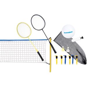 Scatch Volleybal- en Badmintonset - met Net, Rackets, Shuttles en Bal - Draagtas - 310 x 168 cm