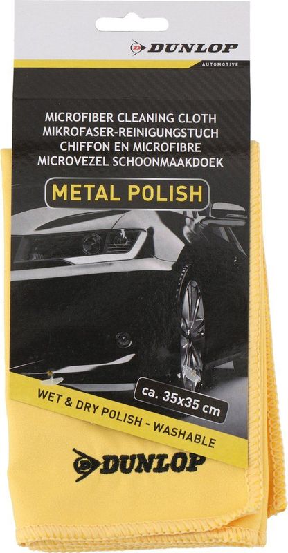 Dunlop - Microvezeldoek - Polijsten Metaal - Geel - 35x35 cm