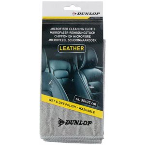 Dunlop Microfiber- Auto Leer schoonmaakdoek - Grijs 35x 35 CM