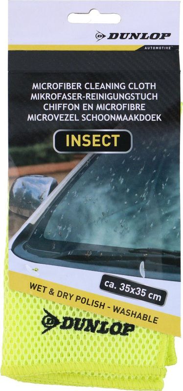 Dunlop - Auto Poetsen Microvezeldoek - Tegen Insecten - 100% Viscose