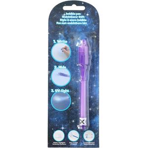 Unsichtbarer Stift, sichtbar unter UV-Licht