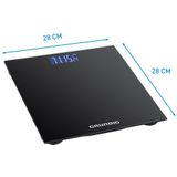 Grundig Weegschaal - Digitale Personenweegschaal - 50 Gram Nauwkeurig - 2 Tot 180 Kilo - Zwart