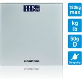 Grundig Weegschaal - Digitale Personenweegschaal - Van 2 Kg Tot 180 Kg - Grijs