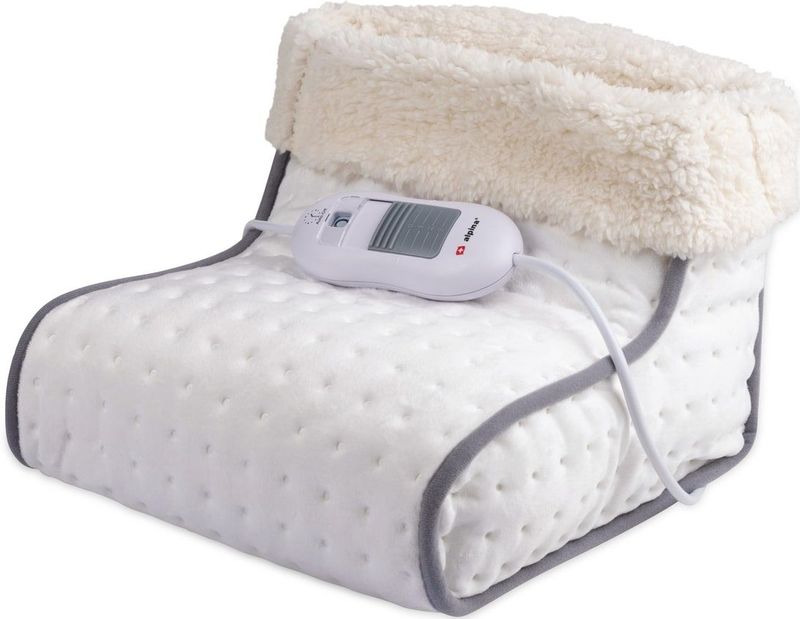 Alpina Elektrische Voetenwarmer - Binnenhoes Wasbaar - Overhittebeveiliging - 3 Standen - Wit