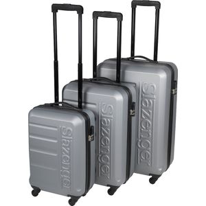 Slazenger Kofferset 3-Delig - Incl. Handbagage Koffer - 88L/55L/33L - Cijferslot - Grijs