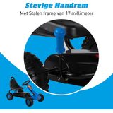 Skelter - Staal - Verstelbaar - Handrem - Max 35 Kilo - 3-4 Jaar - Blauw/ Zwart