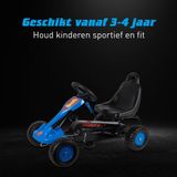 Skelter - Staal - Verstelbaar - Handrem - Max 35 Kilo - 3-4 Jaar - Blauw/ Zwart