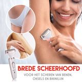 alpina 4-in-1 Ladyshave - Scheerapparaat Vrouw - voor Lichaam en Gezicht - Incl. Wenkbrauw Trimmer