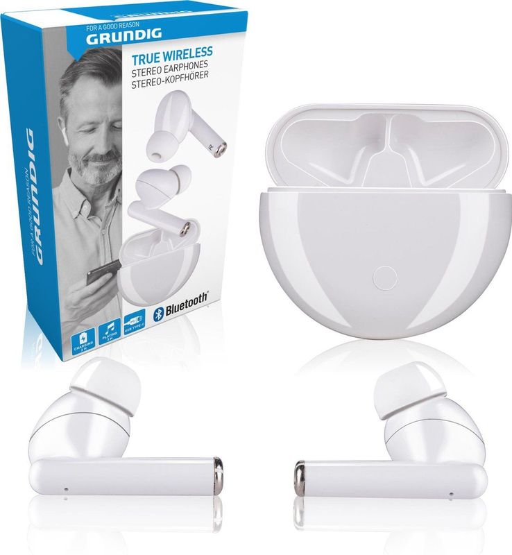 Grundig - Oordopjes - Draadloos - Bluetooth - Wit