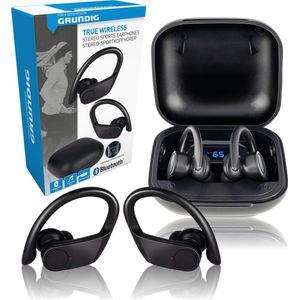 Grundig Draadloze Sport Oordopjes - Bluetooth - In-ear Oortjes met Microfoon - Zwart