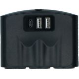 All Ride - Driewegstekker - Zwart - Kunststof en Metaal - 12/24Volt