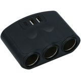 All Ride - Driewegstekker - Zwart - Kunststof en Metaal - 12/24Volt