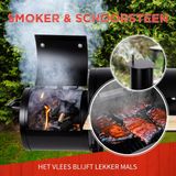 BBQ collection Smokerbarbecue - BBQ Smoker - met Aparte Smoker - Instelbare Schoorsteen - 104 x 58 x 114 cm
