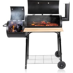 BBQ collection Smokerbarbecue - BBQ Smoker - met Aparte Smoker - Instelbare Schoorsteen - 104 x 58 x 114 cm