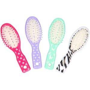 Haarborstel - Mini - 12.5cm - Materiaal - Kleur