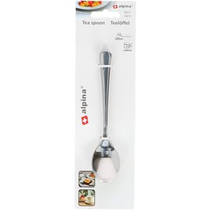 Alpina Theelepels 4 stuks zilver - 14 cm
