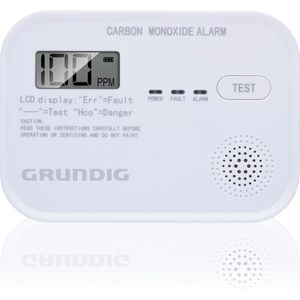 Grundig CO Melder - Hoogsensitieve Koolmonoxidemelder - LCD Scherm - 10 Jaar Sensor - Voldoet aan Europese norm