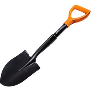BLACK+DECKER Schep - 67 CM - 800 GR - Roestvrij - Koolstofstalen Kop en Glasvezel Handvat - Zwart