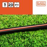 BLACK+DECKER Tuinslang - tuinslang koppeling set 5 stuks - 20 meter - max. 6Bar - PVC - zwart/oranje