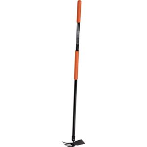 BLACK+DECKER Cultivator met Schoffel BXGTTO7009 - Combitool - Steel 148CM - Lange Tanden en Scherpe Schoffel Rand - Zwart/Oranje