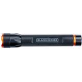 Black+Decker Led-zaklamp, 200 lumen, 3,5 W, 65 m bereik, 3 lichtmodi: hoog, laag, pulserend, zwart/oranje