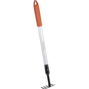 BLACK+DECKER Tuinhark 5-Tands - Verstelbaar 66 tot 100 CM - Koolstofstaal, Glasvezel en PVC - Oranje/Zwart